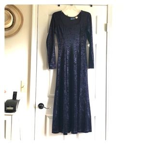 Crushed deep navy dress
